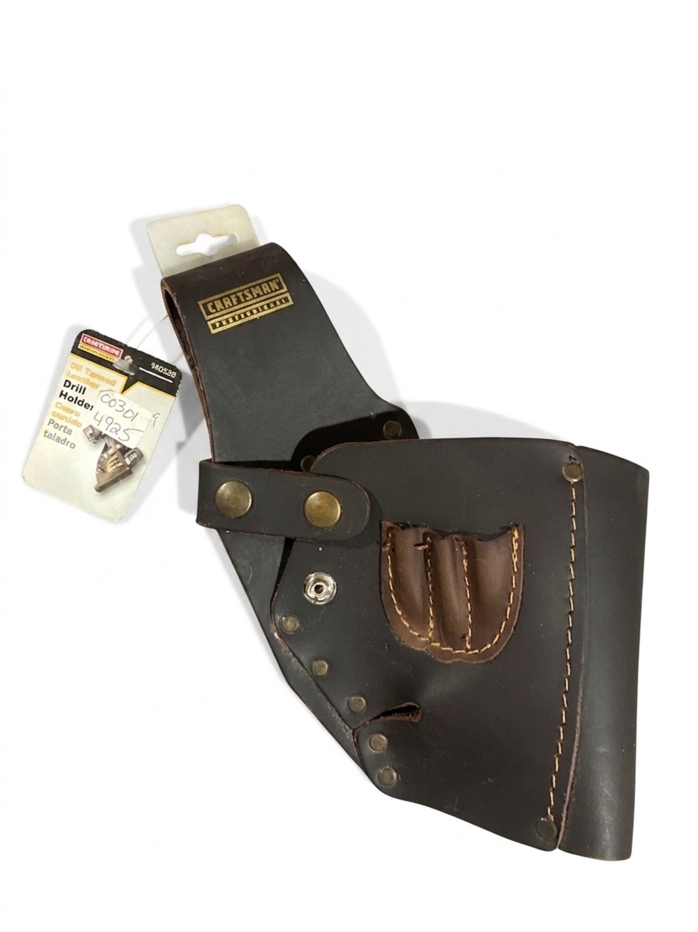 Craftsman 940528 Leather Power Tool Belt Drill Holster Pouch slots New With Tags